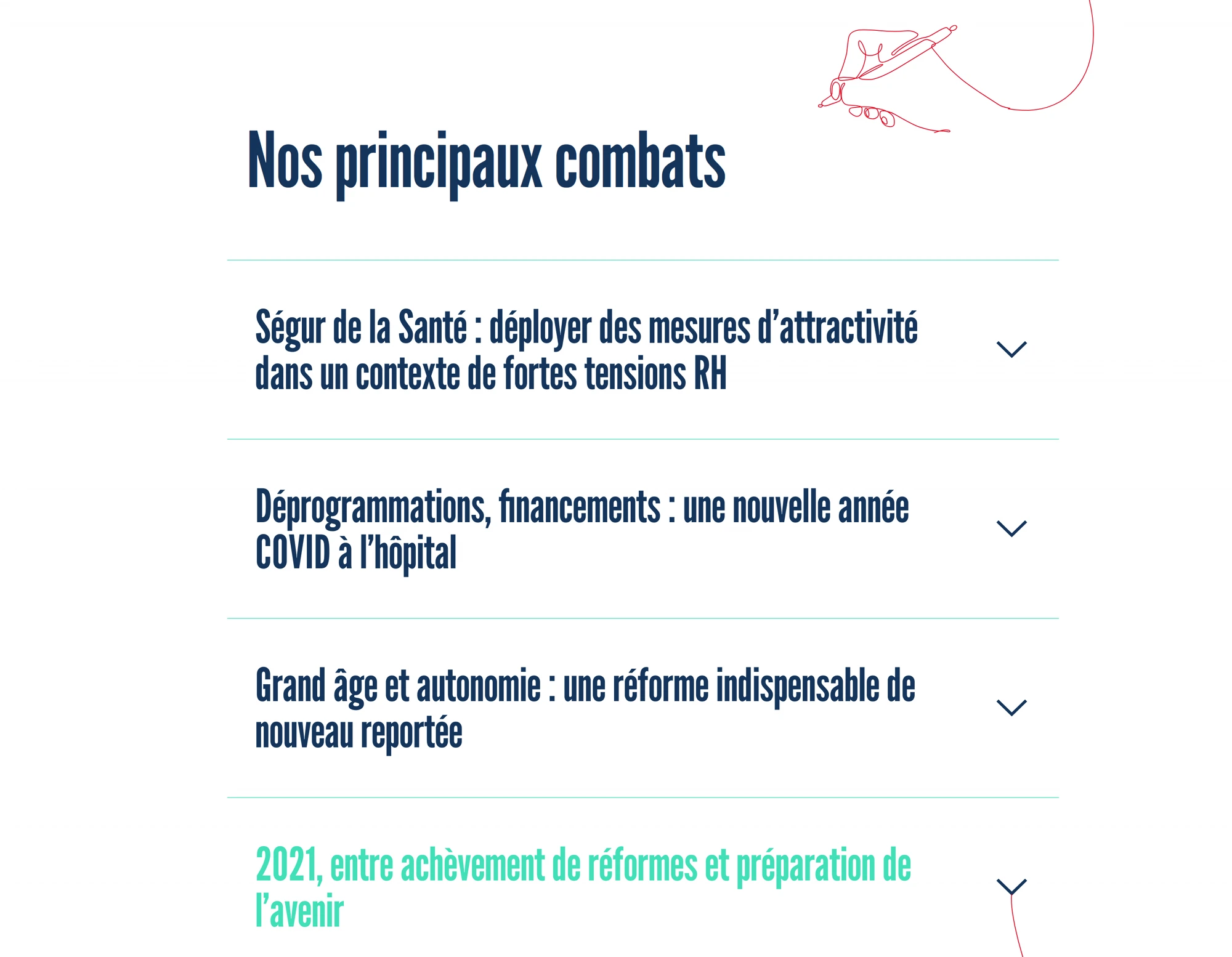 Nos principaux combats