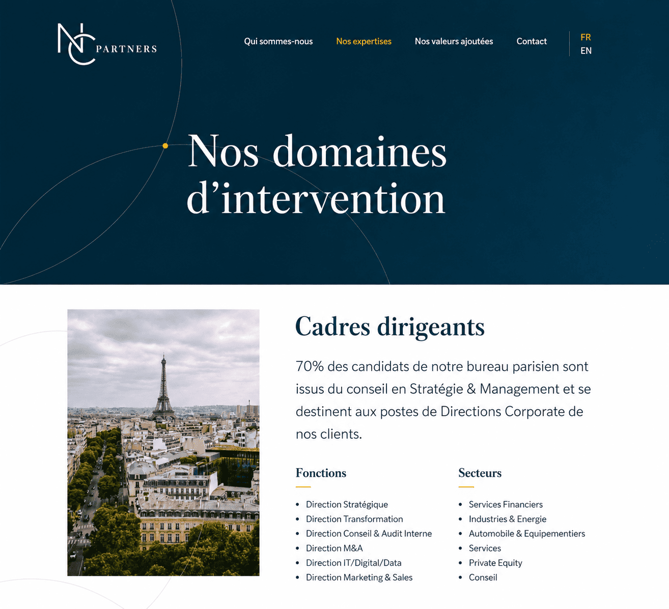 Nos domaines d'intervention